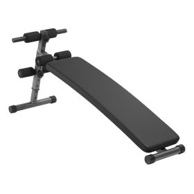 Sit Up Bench, Folding Curved Decline Ab Bench, with 5 Adjustable Height Settings, Heavy-Duty Steel, Non-Slip Design Sit Up Bench, Folding Curved Decline Ab Bench, with 5 Adjustable Height Settings, Heavy-Duty Steel, Non-Slip Design