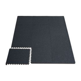 0.56 Inch Thick Gym Floor Mats, 6 Tiles Rubber Top with EVA Foam, 25" x 25" Gym Flooring Workout Mats with 25 sq.ft Coverage 0.56 Inch Thick Gym Floor Mats, 6 Tiles Rubber Top with EVA Foam, 25" x 25" Gym Flooring Workout Mats with 25 sq.ft Coverage